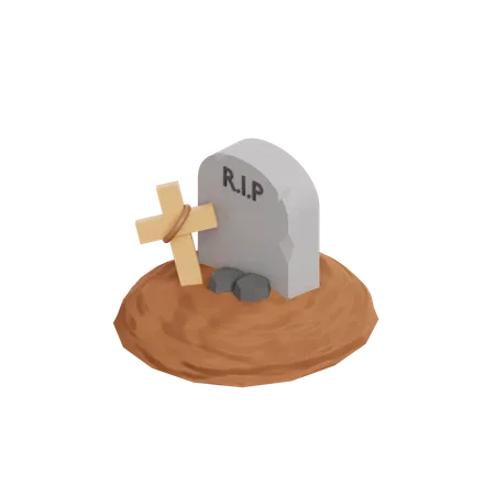 Cementerio  3D Illustration