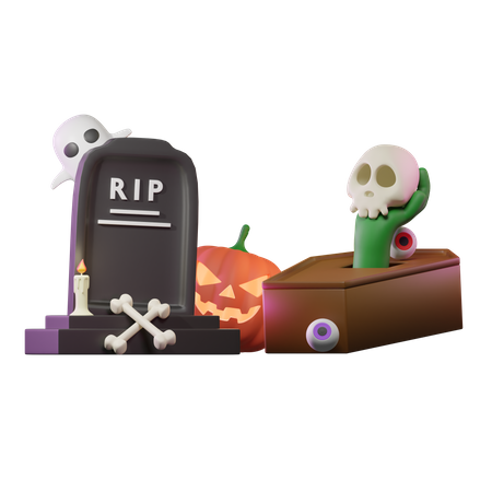 Cementerio  3D Icon