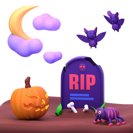 Cementerio  3D Icon