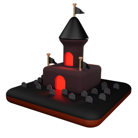 Cemetarry Castle  3D Icon