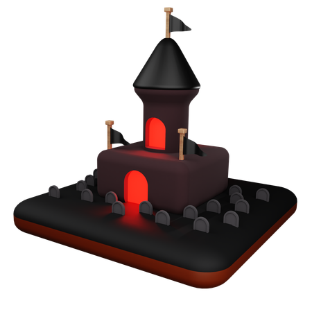 Cemetarry Castle  3D Icon