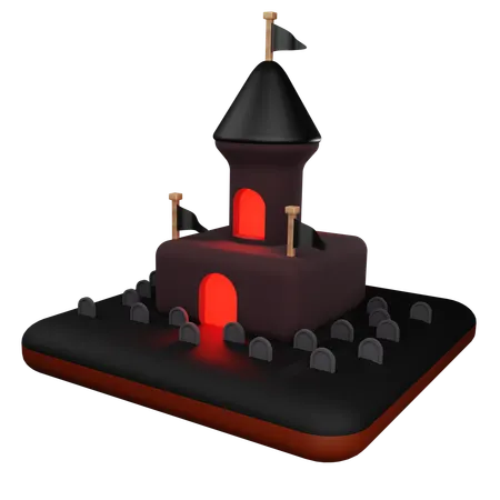 Cemetarry Castle  3D Icon