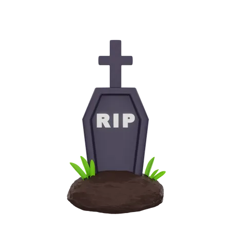3 D Rendering Halloween Grave Illustration Object 3D Icon