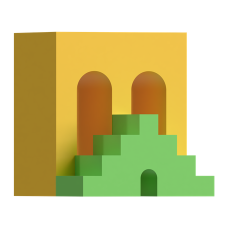 Cena de escada edifício  3D Icon