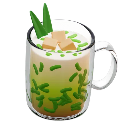 Bebida de coco dulce cendol indonesio  3D Icon