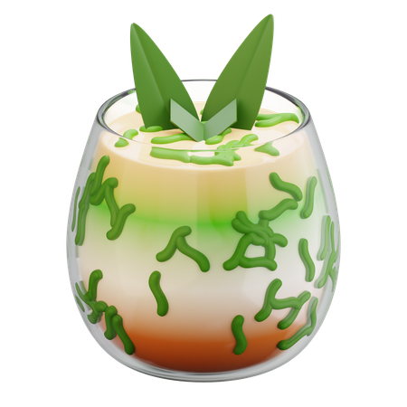 Bebida de coco dulce cendol indonesio  3D Icon