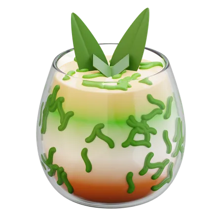 Bebida de coco dulce cendol indonesio  3D Icon