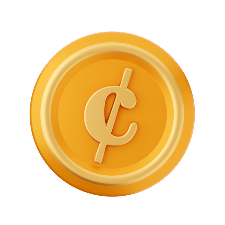 Cent Coin  3D Icon