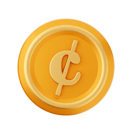 Cent Coin  3D Icon