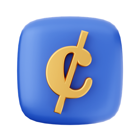 Cent Coin  3D Icon