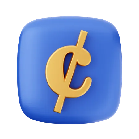 Cent Coin  3D Icon