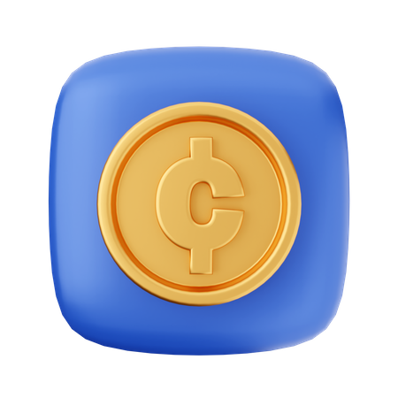 Cent Coin  3D Icon