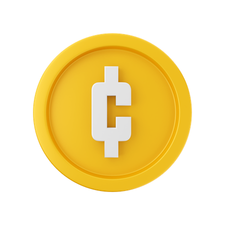 Cent Coin  3D Icon