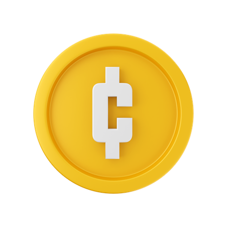 Cent Coin  3D Illustration