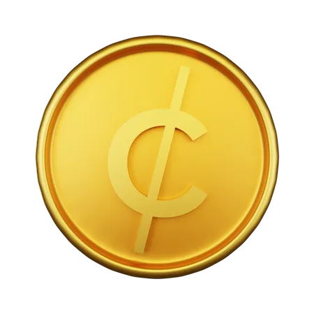 Cent Coin  3D Illustration