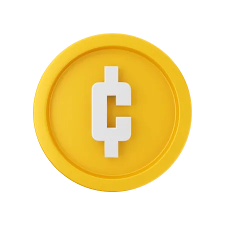 Cent Coin 3D Illustration