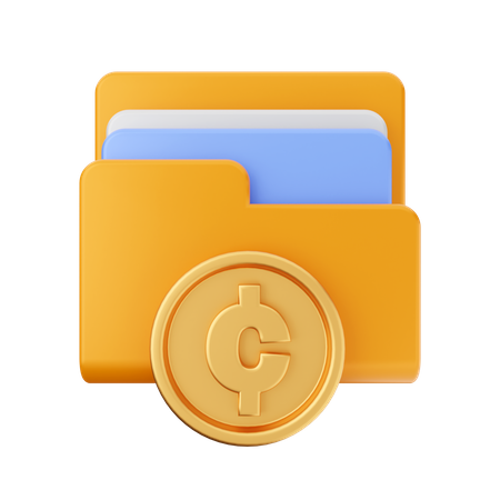 Cent Coin Folder  3D Icon