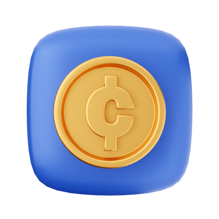 Cent-Münze  3D Icon