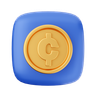3d cent coin illustration