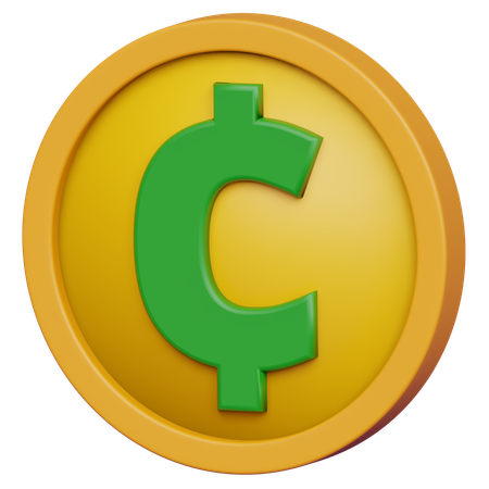 Cent-Münze  3D Icon