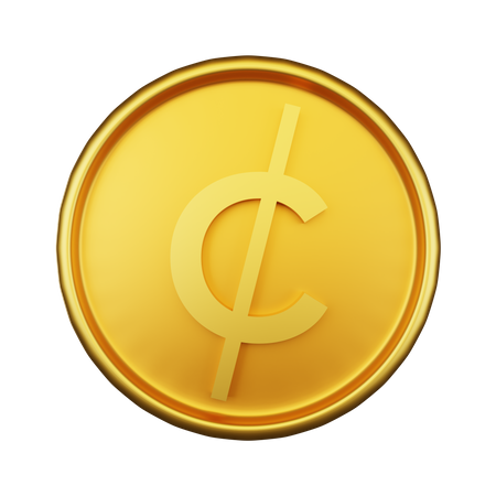 Cent-Münze  3D Illustration