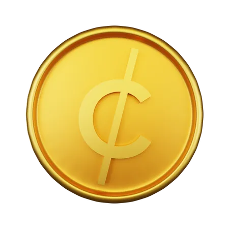 Cent-Münze  3D Illustration