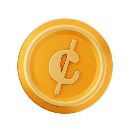 Cent-Münze  3D Icon
