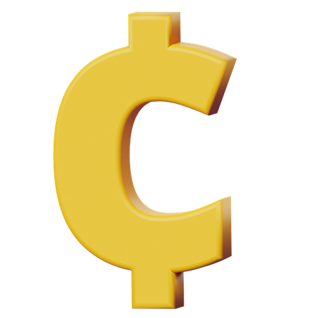 Cent Sign  3D Icon