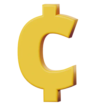 Cent Sign  3D Icon