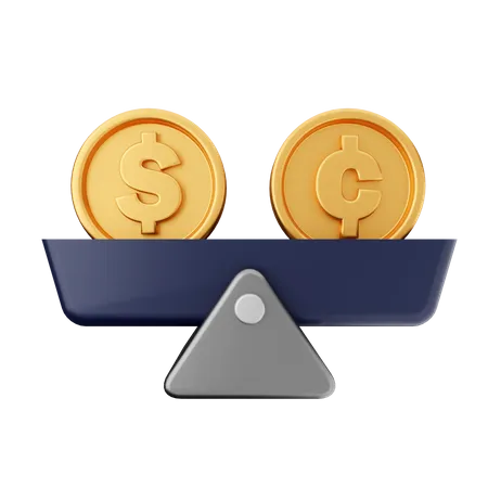 Saldo de moeda de centavo  3D Icon