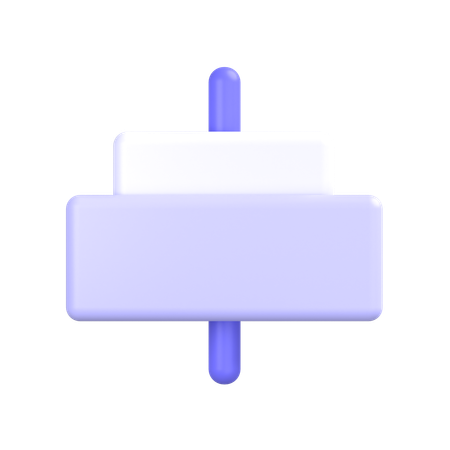 Center Align  3D Icon