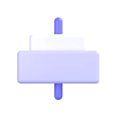 Center Align  3D Icon