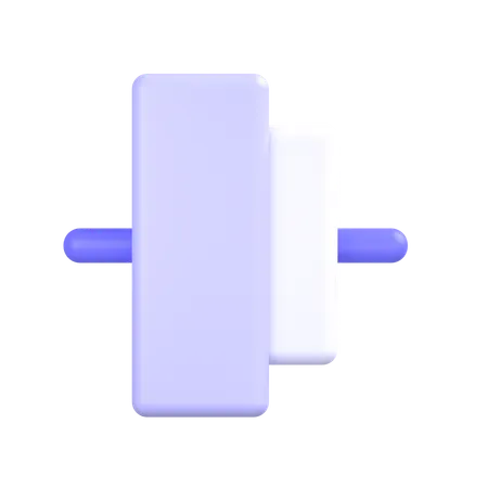 Center Align  3D Icon