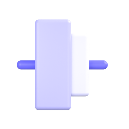 Center Align  3D Icon