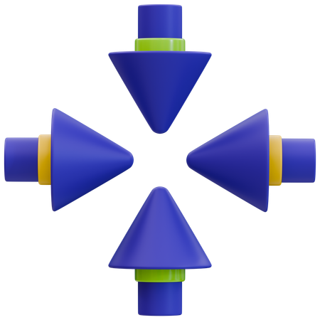 Center Arrow  3D Icon