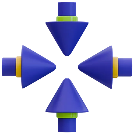 Center Arrow  3D Icon