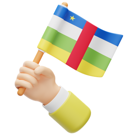 中央アフリカ共和国の国旗  3D Icon