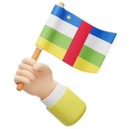 中央アフリカ共和国の国旗  3D Icon