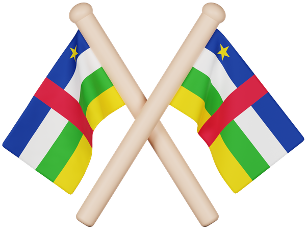 Central African Republic Flag  3D Icon