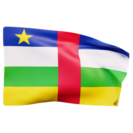 Central African Republic Flag  3D Icon