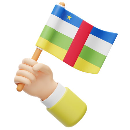 Central African Republic Flag  3D Icon