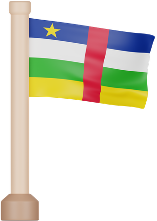 Central African Republic Flag  3D Icon
