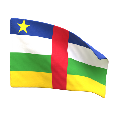 Central African Republic Flag 3D Icon