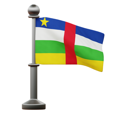 Central African Republic Flag  3D Icon
