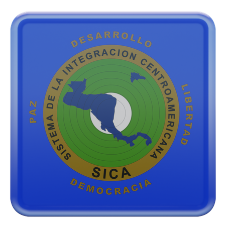 Central American Integration System Flag  3D Flag