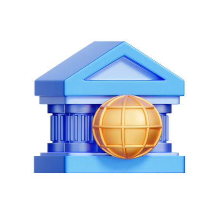 중앙 은행  3D Icon