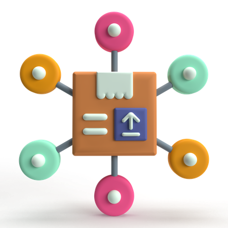 Centre de distribution  3D Icon