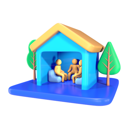 Centro Comunitário  3D Icon