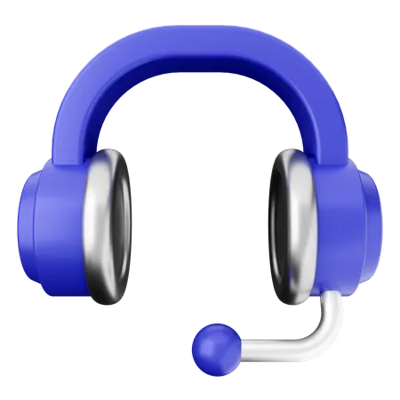 Servicio de asistencia para auriculares  3D Icon