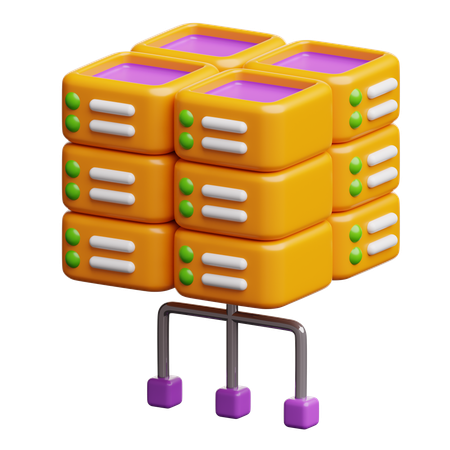 Centro de dados  3D Icon